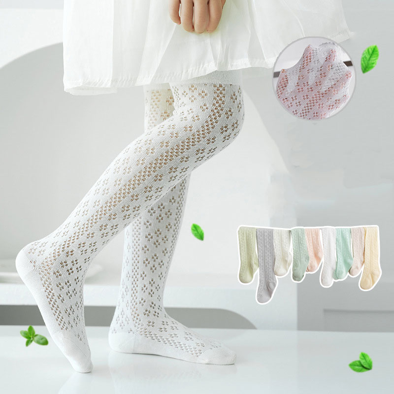 Summer Clothing Baby Girl - Rajstopy dziewczęce 2025 Letnie oddychające rajstopy