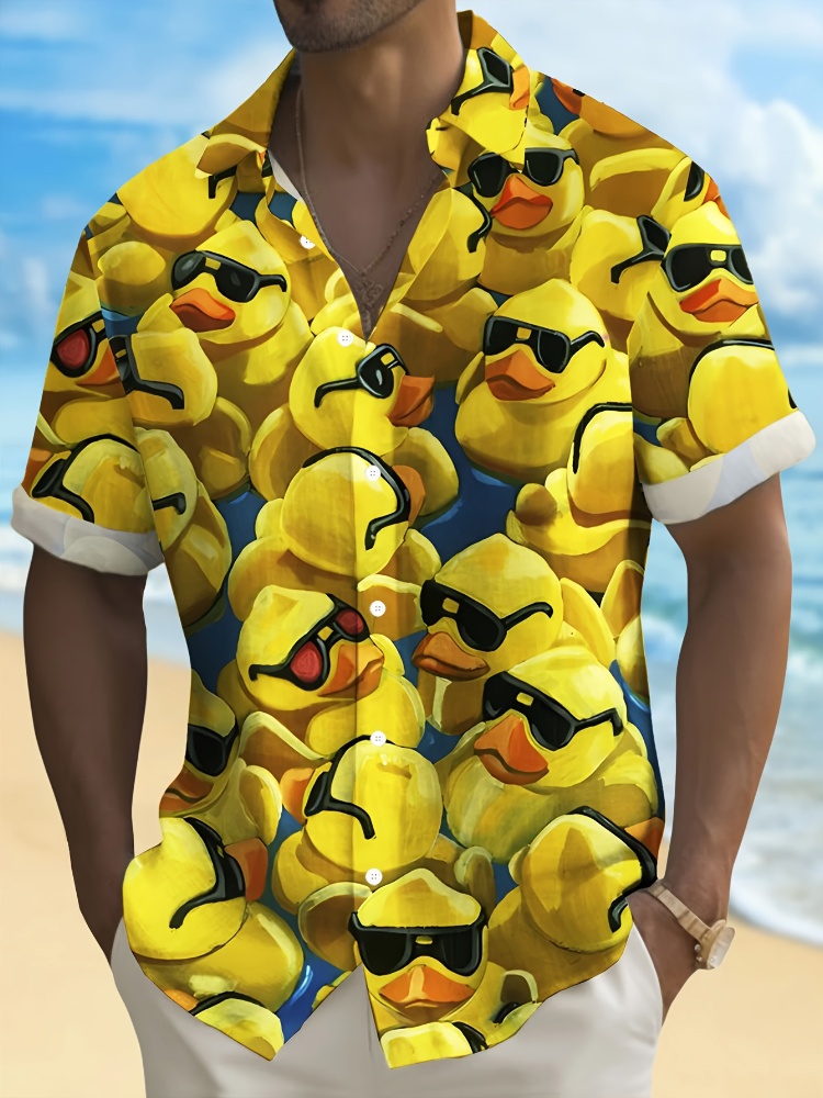 Summer Duck Clothing - Męska koszula hawajska letnia koszulka z