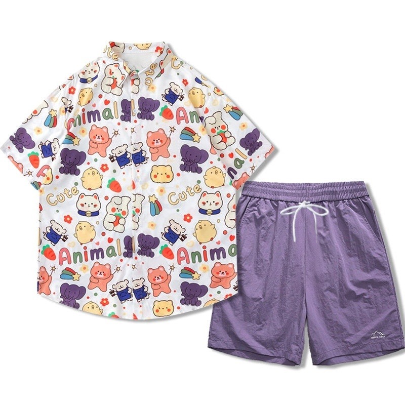 Summer Clothing Must Haves - Letnie, modne zestawy koszul w fioletowym