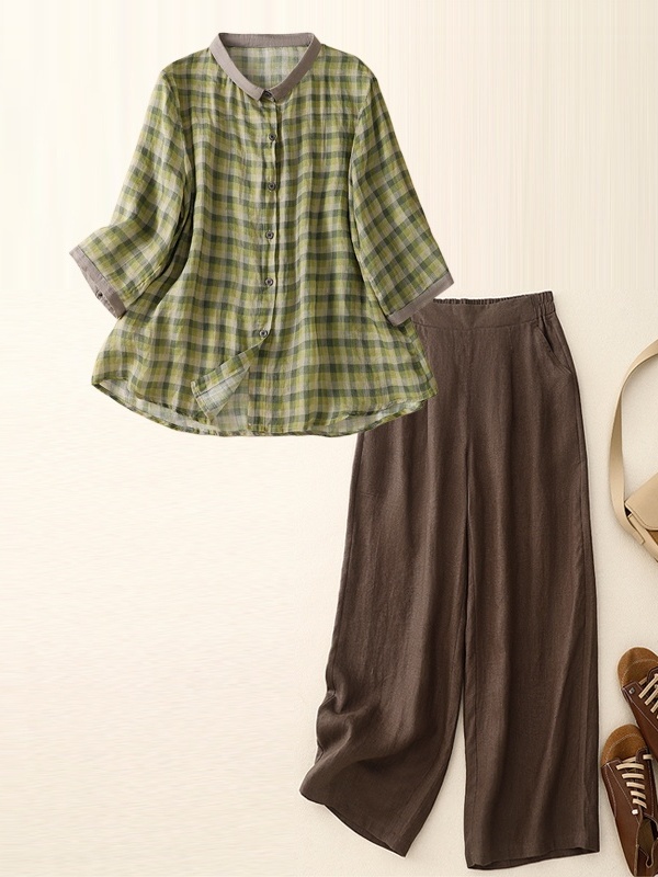 Summer Clothing Over 60 - Letni komplet z bawełny i lnu,