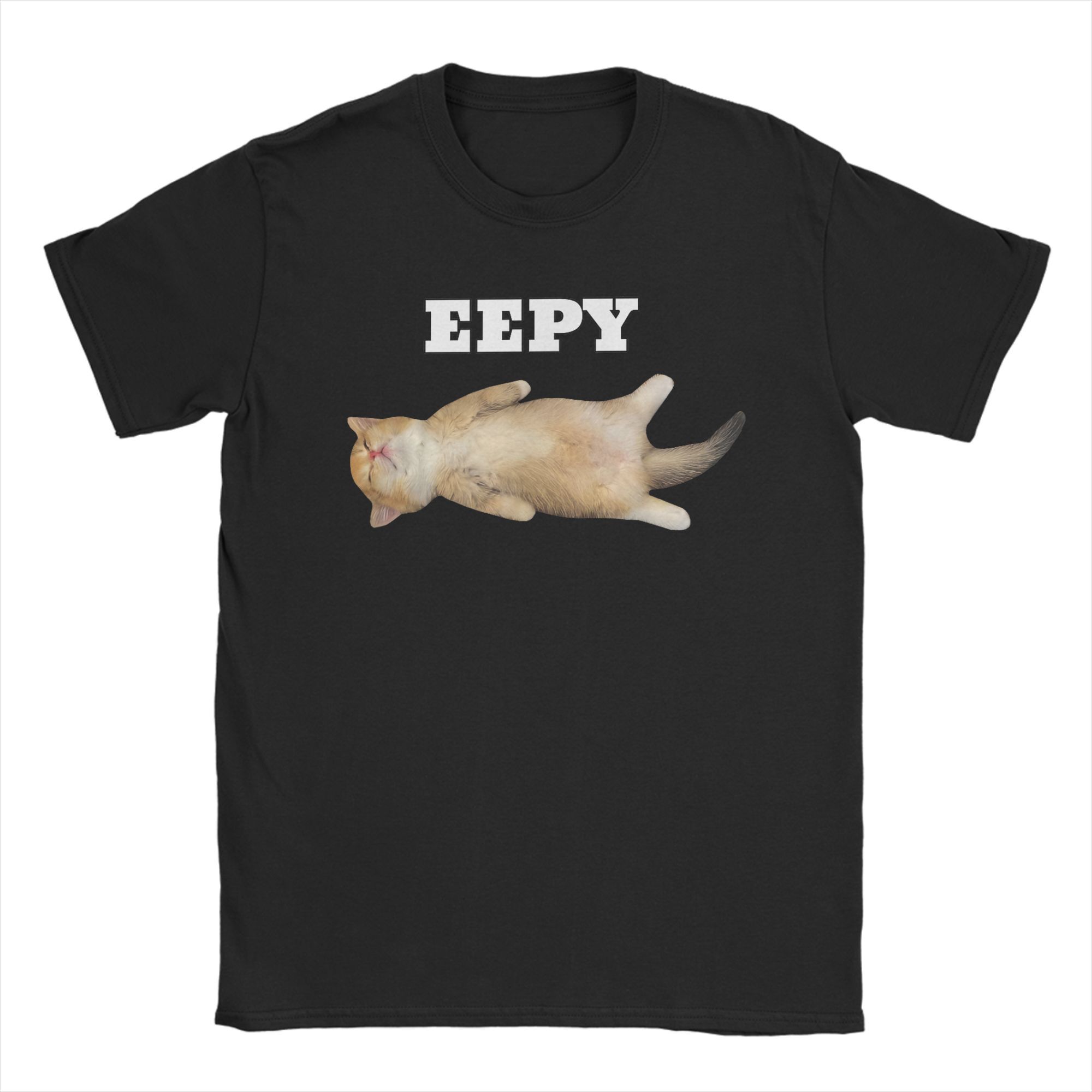 Summer Clothing Ideas For Women - Damska koszulka T-shirt Eepy Cat Sleepy