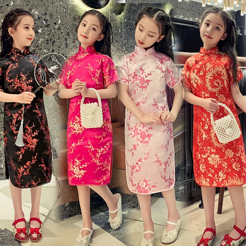 Summer Clothing Baby Girl - Letnie dziecięce Cheongsam nowoczesne sukienki dla