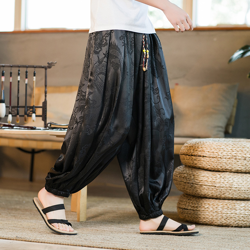 Summer Light Clothing - Męskie spodnie Harun, letnie, z lodowego