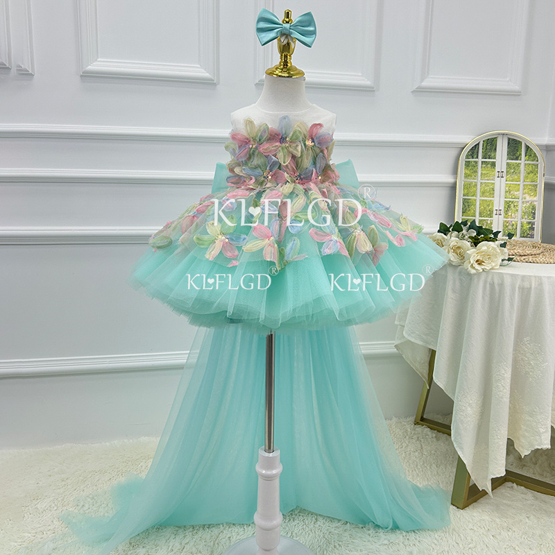 Summer Clothing Baby Girl - Elegancka turkusowa sukienka dla dziewczynki sypiącej