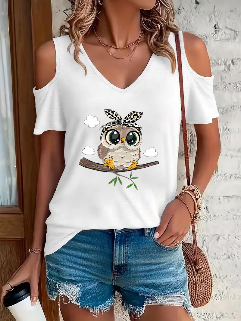 Modna koszulka z nadrukiem sow – Summer Clothing Drop recenzja i cena