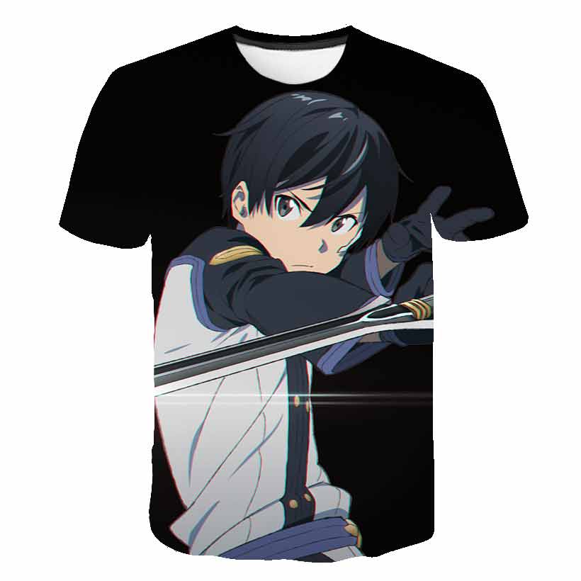 Anime z nadrukiem 3D Sword Art – Summer Clothing Online Shopping recenzja i cena