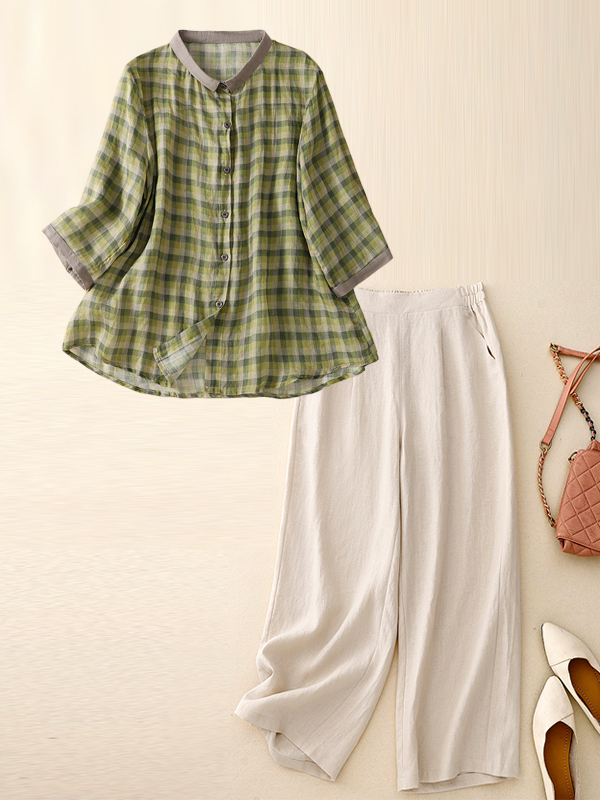 Letni komplet z bawełny i lnu, – Summer Clothing Over 60 recenzja i cena