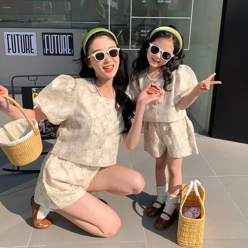 Mama i córka równe zestawy ubr – Summer Clothing Baby Girl recenzja i cena