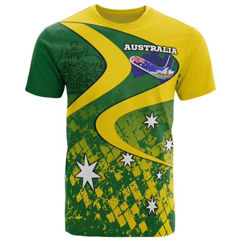 T-shirty z nadrukiem 3D z flag – Summer Clothing Australia recenzja i cena